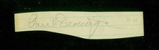 353, Paul Derringer, Original Signed/Autograph, Cut, Reds, "1933-42"