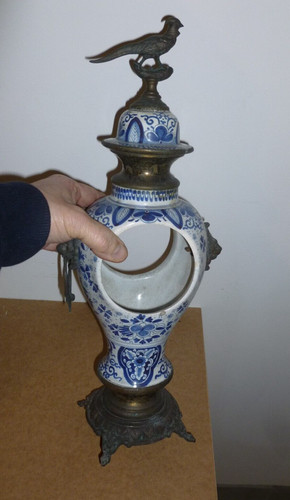 Horloge faience antique - horloge,