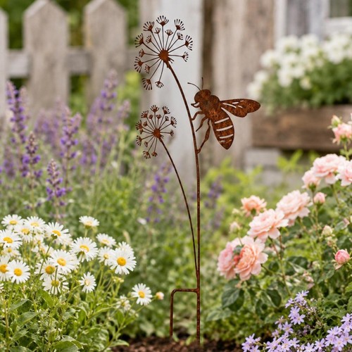 Pieu jardin métal abeille - de,