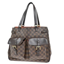 LOUIS VUITTON Uzes Shoulder Bag Damier Ebene Leather Brown France N51128 70KB558