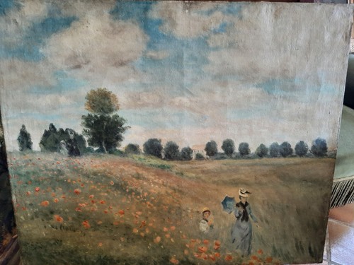 Tableau ancien portant - , une