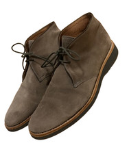 Heschung Mens Brown Suede Boots Size 12 Lace-Up Made in Italy Leather Lined