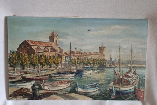 Peinture huile marine - a,