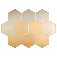 IKEA HONEFOSS 10 PACK OF HEXAGON MIRRORS BY JULIA TREUTIGER 19661