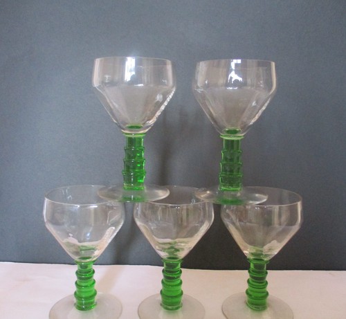 Lot verres vin sur pied - 5, à