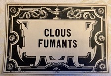 CLOUS FUMANTS RARE ÉTIQUETTE