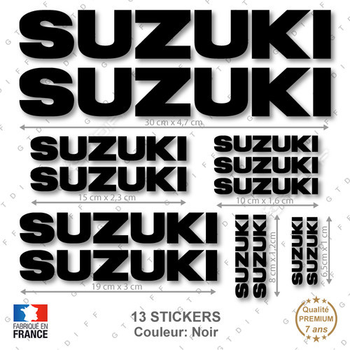 Stickers suzuki noir - 13,