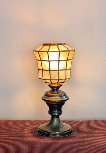 Lampe laiton nacre - lampe,