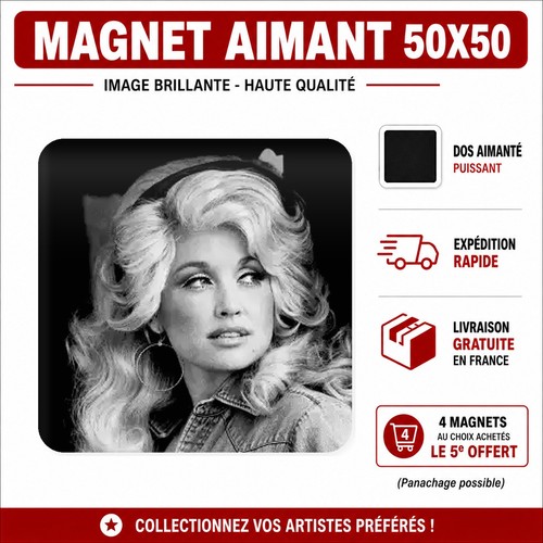 Magnet dolly parton 5x5 - parton, cm