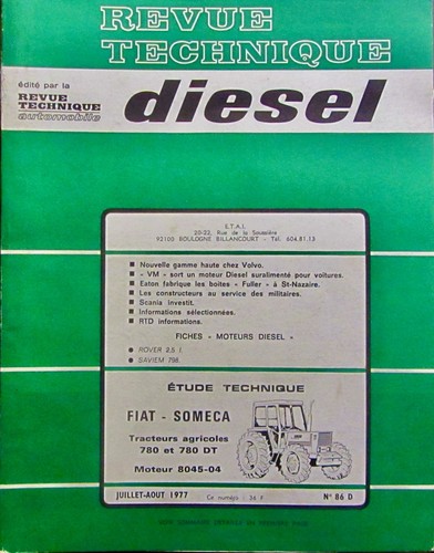 Revue technique tracteur - revue,