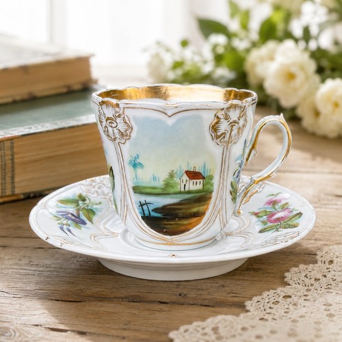 Large antique paris porcelain - large,