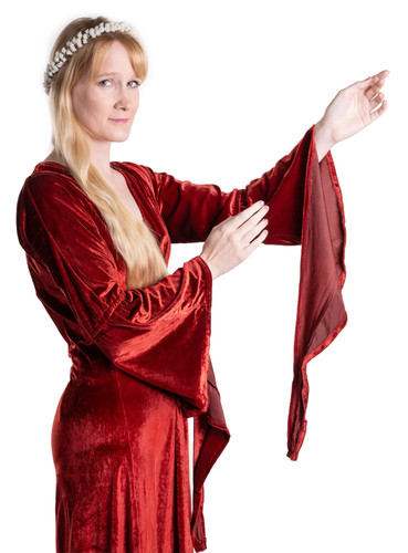 Robe velours rouge - velours,