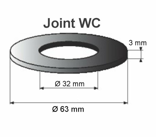 Joint 63x32x3 - joint, mm