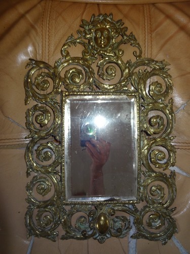 Ancien miroir biseauté - ancien,