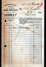 AVIGNON (84) CARPENTRY / PROVENCAL FURNITURE "SAVARINO & Cie" in 1935