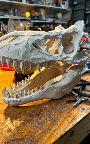Crâne décoratif style - , t-rex