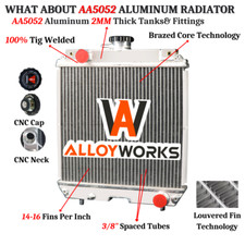 2 ROW Radiator For Kubota GR T