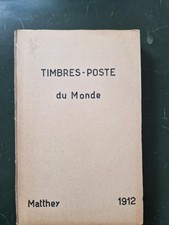 Catalogue timbre poste du monde Matthey 1912