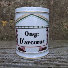 POT A PHARMACIE METADIER Ong D'arcoeus Apothicaire  PORCELAINE LIMOGES 