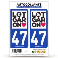 2 Autocollants plaque