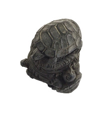 Netsuke Dark Brown Wood Hand Carved Tortoises