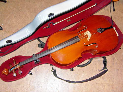 Cello brun réparé sans - 4/4,