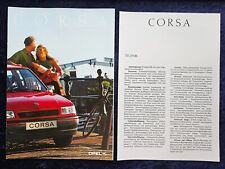 Opel Corsa A brochure 3.1991 + supplement models: Swing Joy City GSi