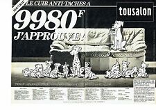 Advertising 037 1985 Tousalon (2p) Dalmatian Stainproof Leather Living Room