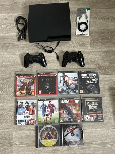 Console ps3 slim 120giga 10 - ps3,