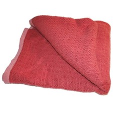 Vintage Primrose Bordier 220 X 240 Pure Wool Blanket Woolmark Old Pink