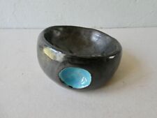 vide poche en céramique noire, Ronéo, signée Kounietz Paris, années 50-60