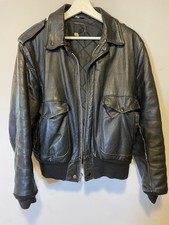 RARE Vintage Schott Bros. by R. Sherma Black  Leather Jacket S 42 **check Photos