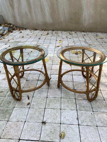 Paire table basse ronde en - de,