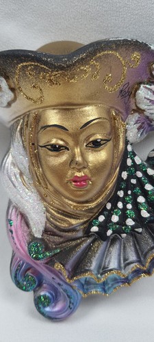 Masque vénitien doré - masque,