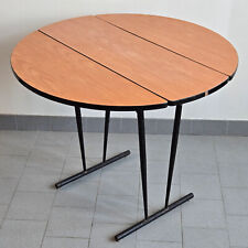 TABLE DE REPAS RONDE PLIANTE EXTENSIBLE VINTAGE 1950 EN FORMICA 50S RETRO ZAZOU