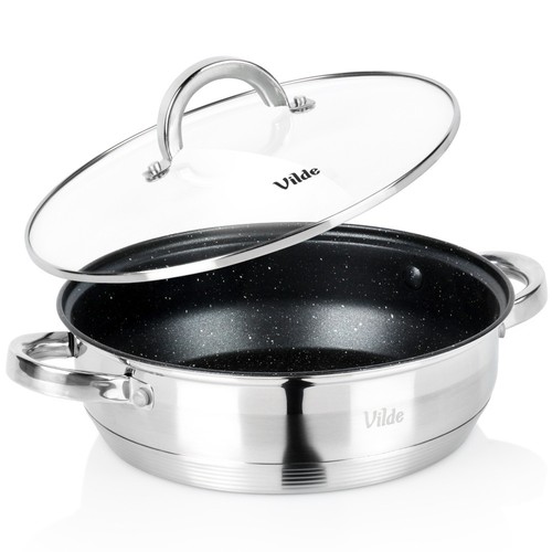 Poêle sauteuse faitout inox - poêle,