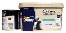 Lot Peinture DULUX VALENTINE "Gris d'Orage" 2,5L + 0,5L