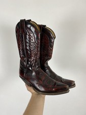 Sendra Style 2073 Cuervo Leather Western Cowboy Boots Shoes Size Us 8 Eur 42
