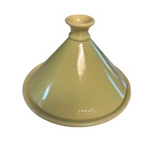 Vintage Staub Tagine Tajine Stoneware Green 7 inch Diameter HTF Retro