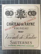 Etiquette vin de Sauternes