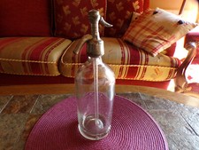 Antique siphon bottle, eau de seltz, blown glass, bar, bistro, collections