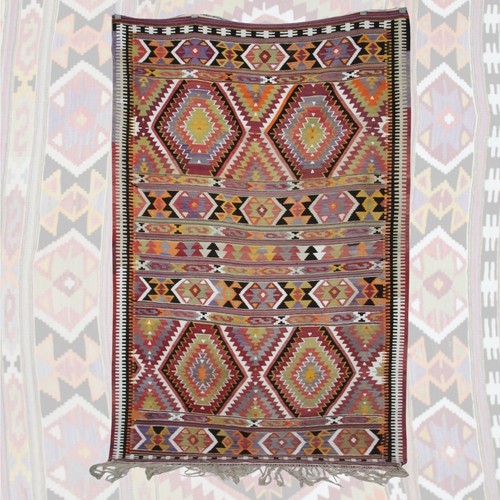 Tapis kilim vintage organisé - kilim,