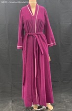 Vanity Fair Women's Magenta Velour Tie Waist Robe - Size S