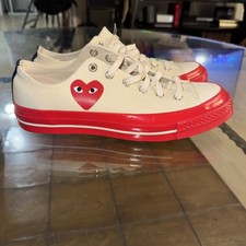 Converse Chuck Taylor All Star Comme des Garcons Cream A01796C Men Sz 8 Women 10