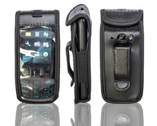 caseroxx Sac Cuir avec Clip Ceinture pour Nokia 6303 und 6303i en noir fait de c