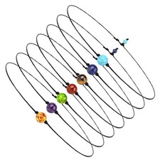 7pcs Colorful Perle Pierre Collier Creative Fashion Filles Femmes Cou Bijoux