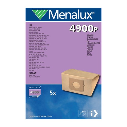 Menalux sacs aspirateur - 5x,