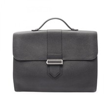 Delvaux Leather Business Bag 39cm x 30cm Black Used