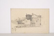 Jules PUNCEAU 1881-1961 small drawing 1905 CLAMART missing, old houses