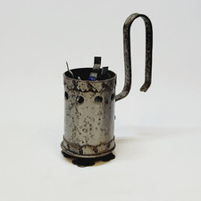 Brutalist Raw Folk Art Wrought Iron Hand Candle Holder 